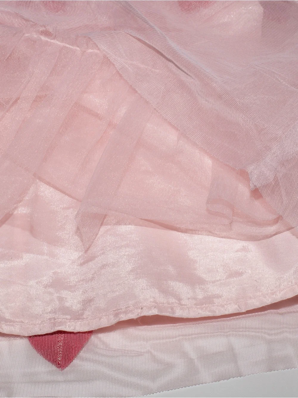 Mini Boden Tiered Tulle Dress | Chalk Pink Hearts